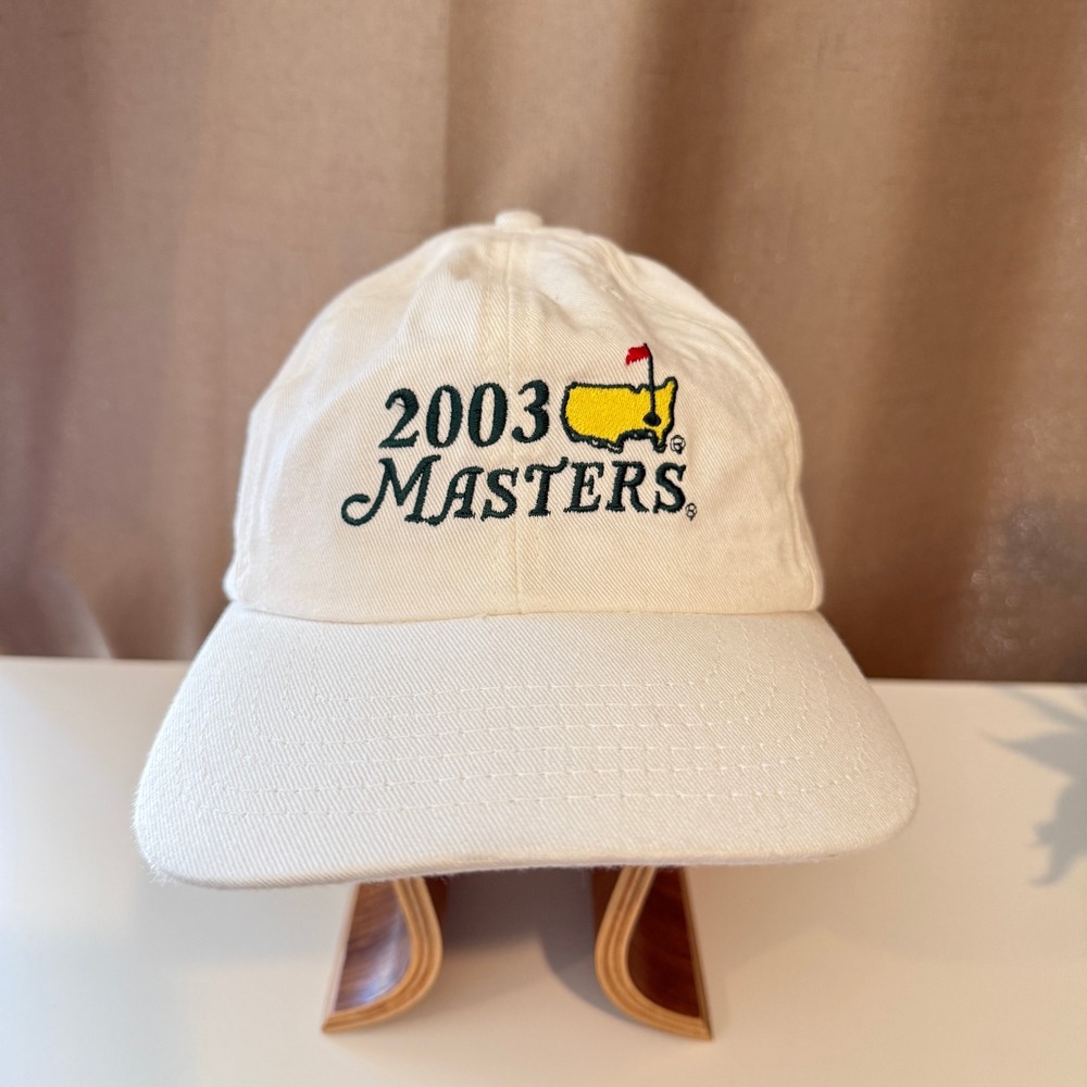 American Needle 2003 Masters Tournament Golf Hat White Adjustable AUG550W NWT